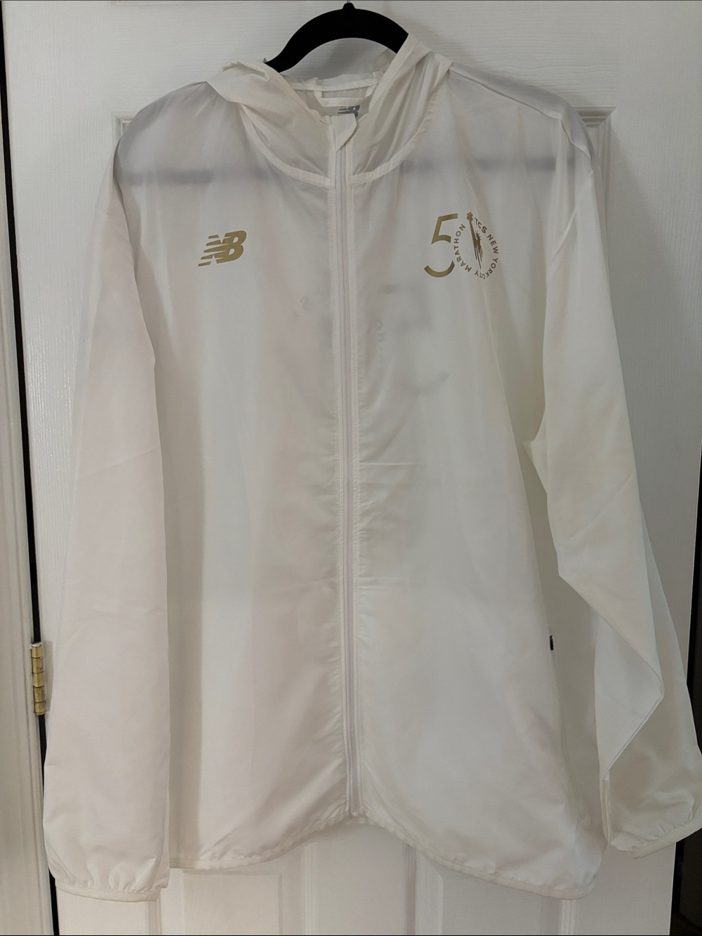 New Balance NYC Marathon wind breaker Jacket with Gold Accents
